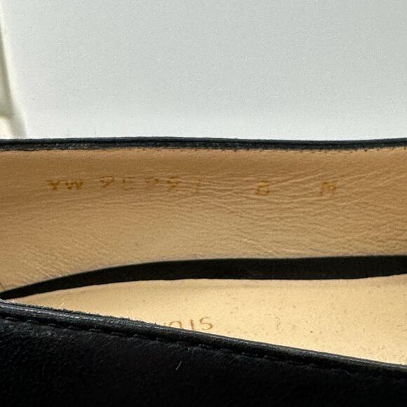 Stuart Weitzman Stuart Power 50 Smooth Leather Black Kitten Low Heel Womens 8 - Picture 7 of 7